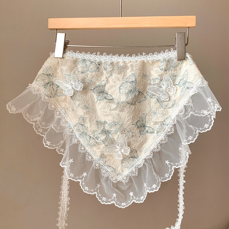 Butterfly Lace Triangle Bonnet