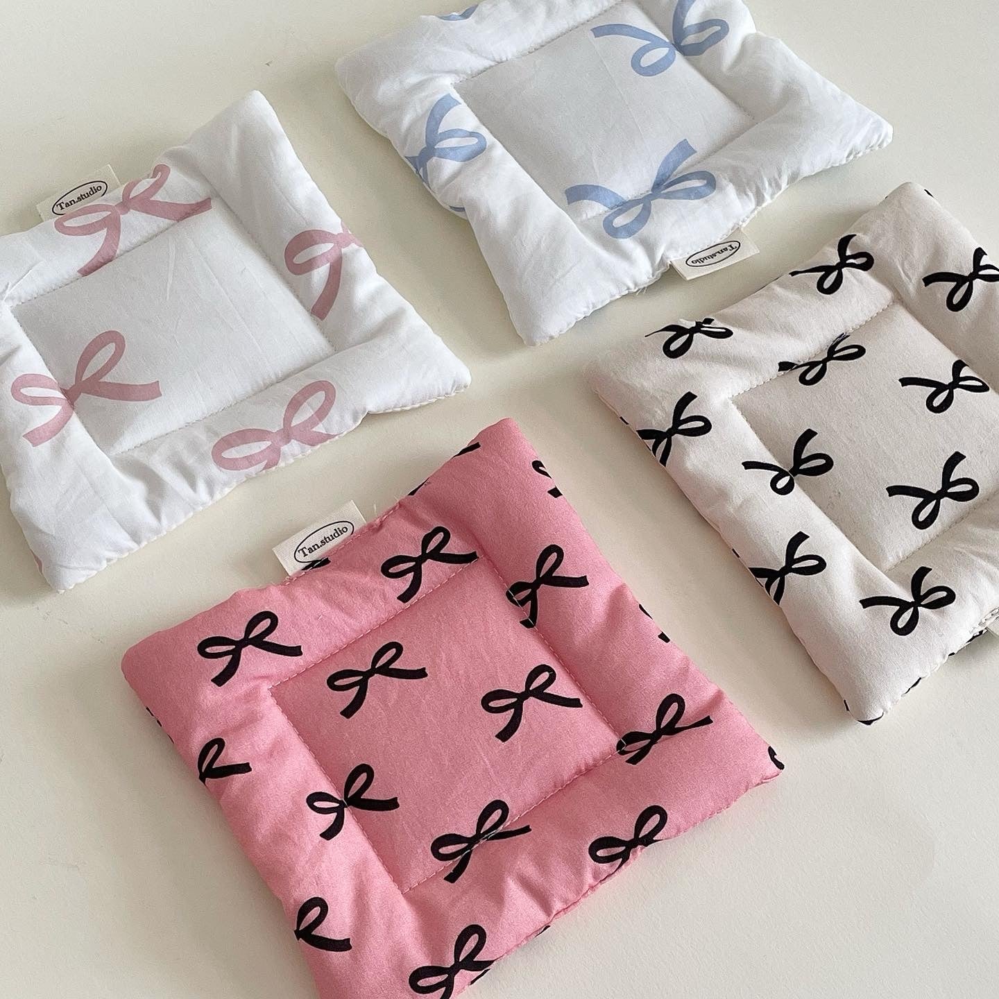 Cute Bow Cotton Coaster
