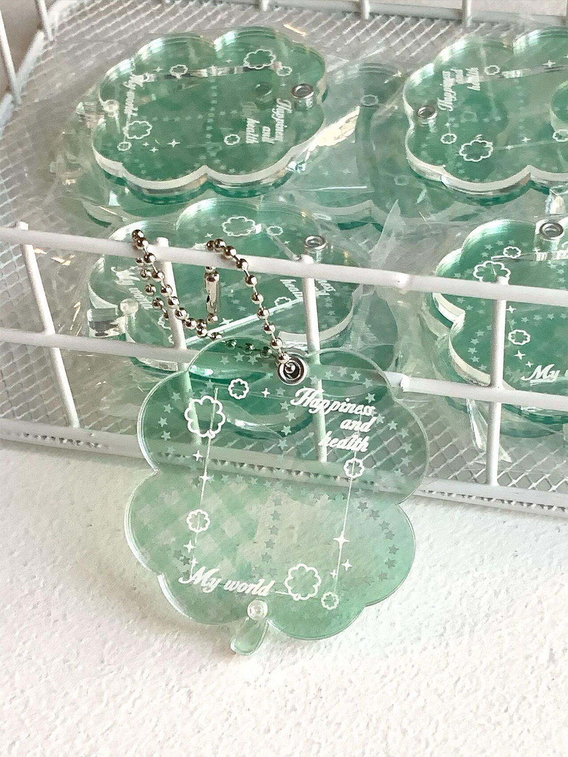 Lucky Four-Leaf Clover Keychain