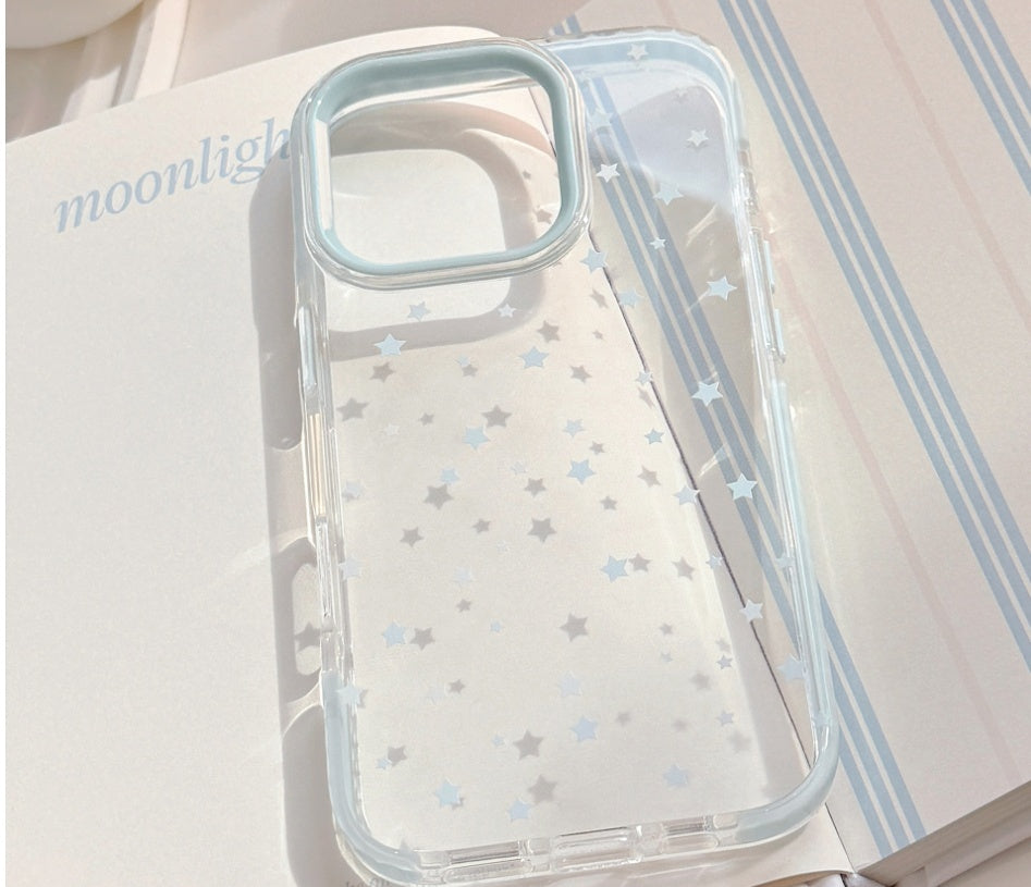 Y2K Clear Blue Starry IPhone Case