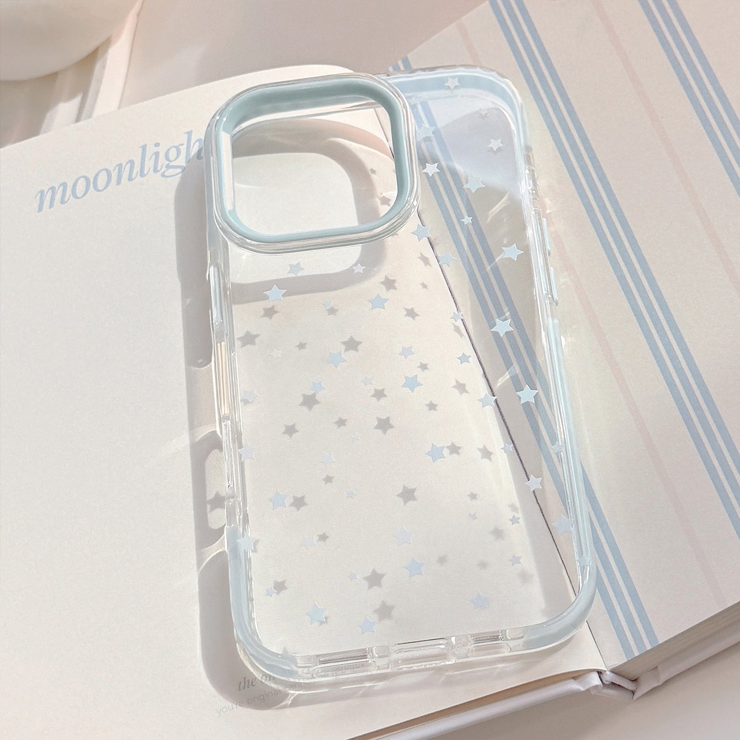 Y2K Clear Blue Starry IPhone Case
