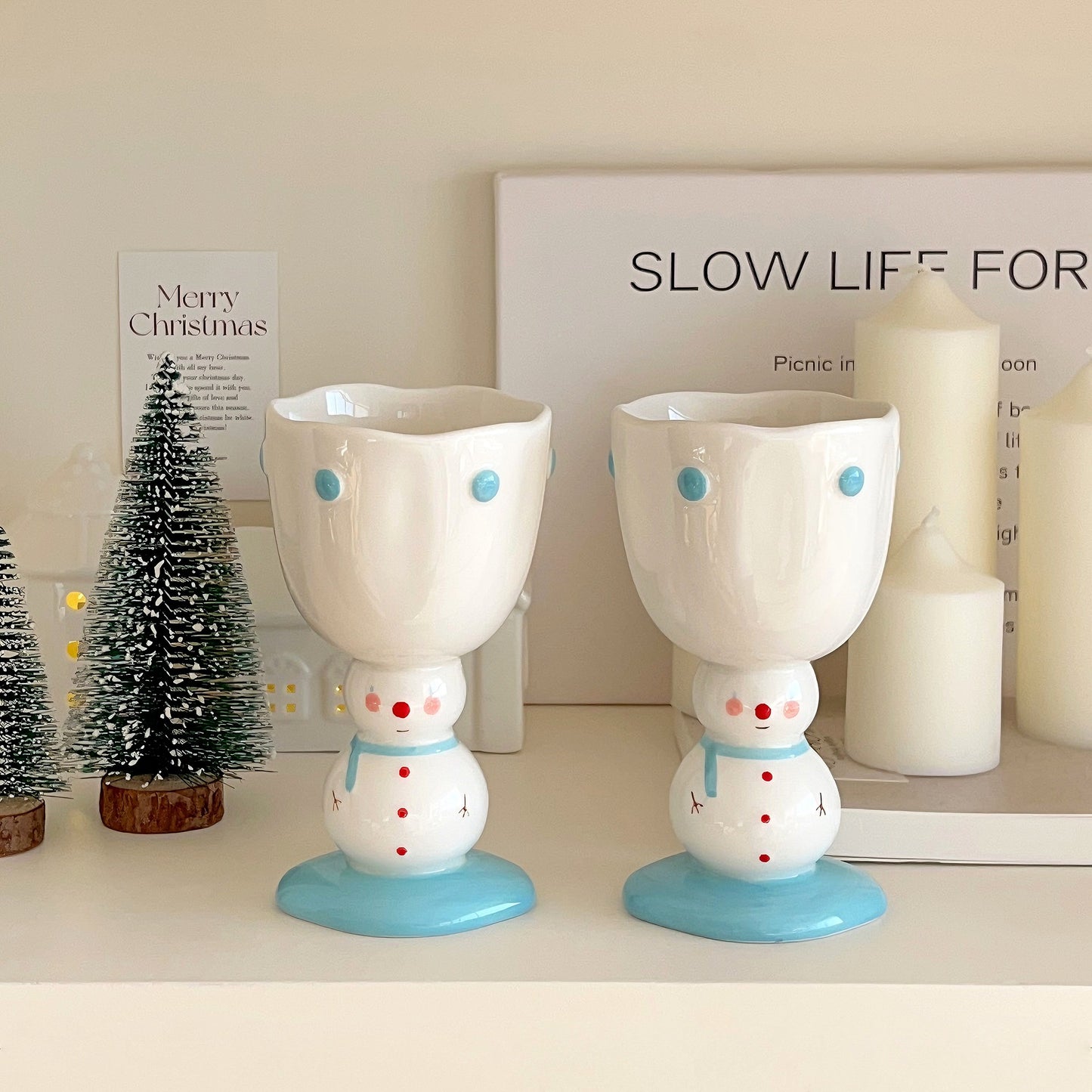 Cute Winter Snowman Goblet