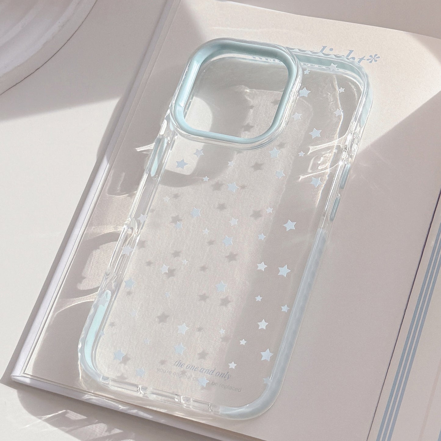 Y2K Clear Blue Starry IPhone Case