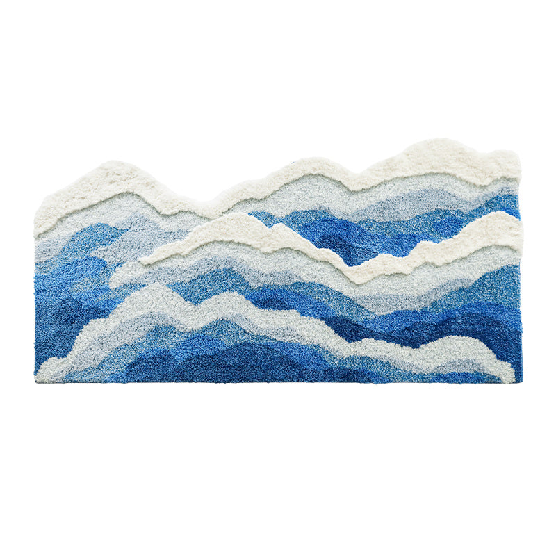 Blue Ocean Wave Rug