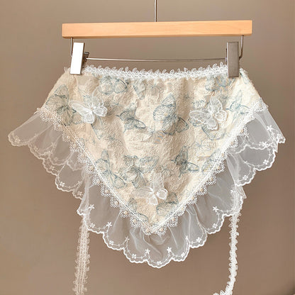 Butterfly Lace Triangle Bonnet