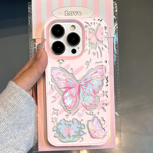 Pink Shining Butterfly Phone Case