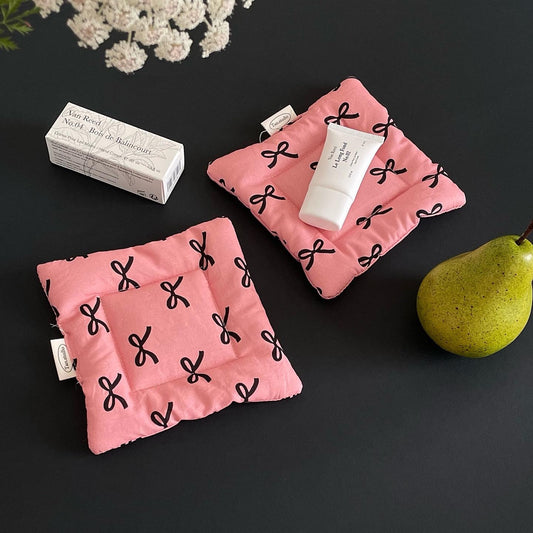 Cute Bow Cotton Coaster