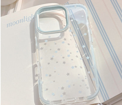 Y2K Clear Blue Starry IPhone Case