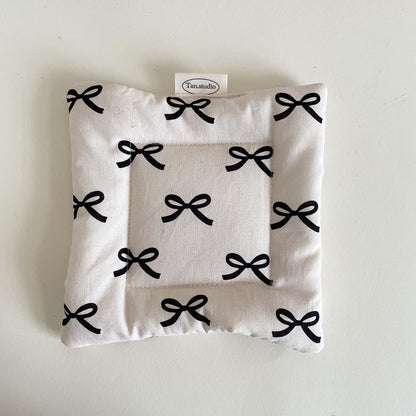 Cute Bow Cotton Coaster