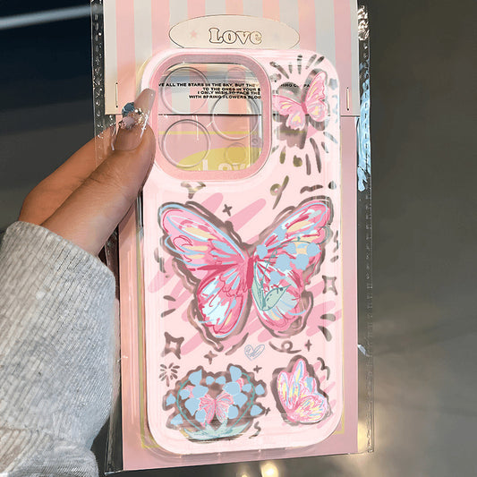 Pink Shining Butterfly Phone Case