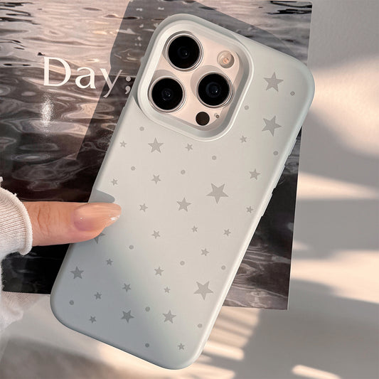 Y2K Milky Blue Starry Silicone IPhone Case