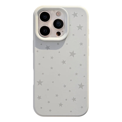 Y2K Milky Blue Starry Silicone IPhone Case