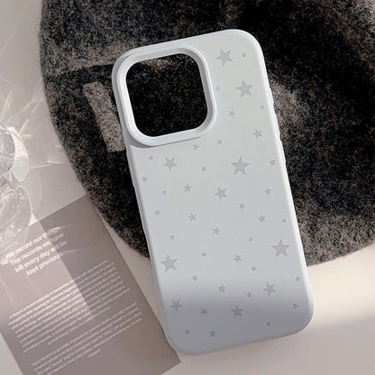 Y2K Milky Blue Starry Silicone IPhone Case