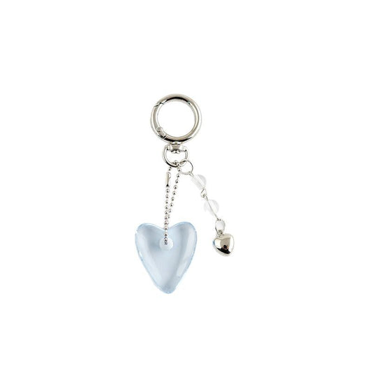Y2K Clear/Silver Heart Keychain
