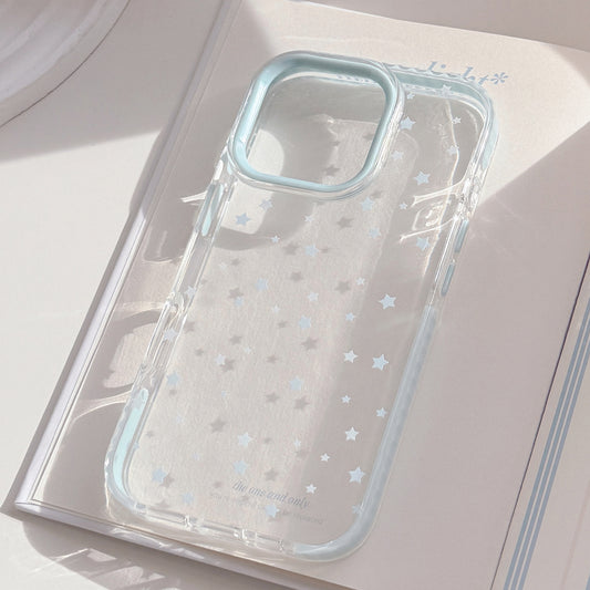 Y2K Clear Blue Starry IPhone Case