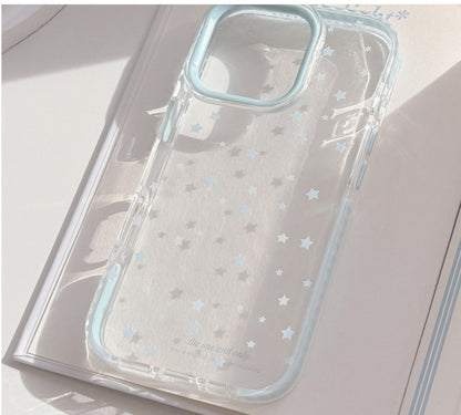Y2K Clear Blue Starry IPhone Case